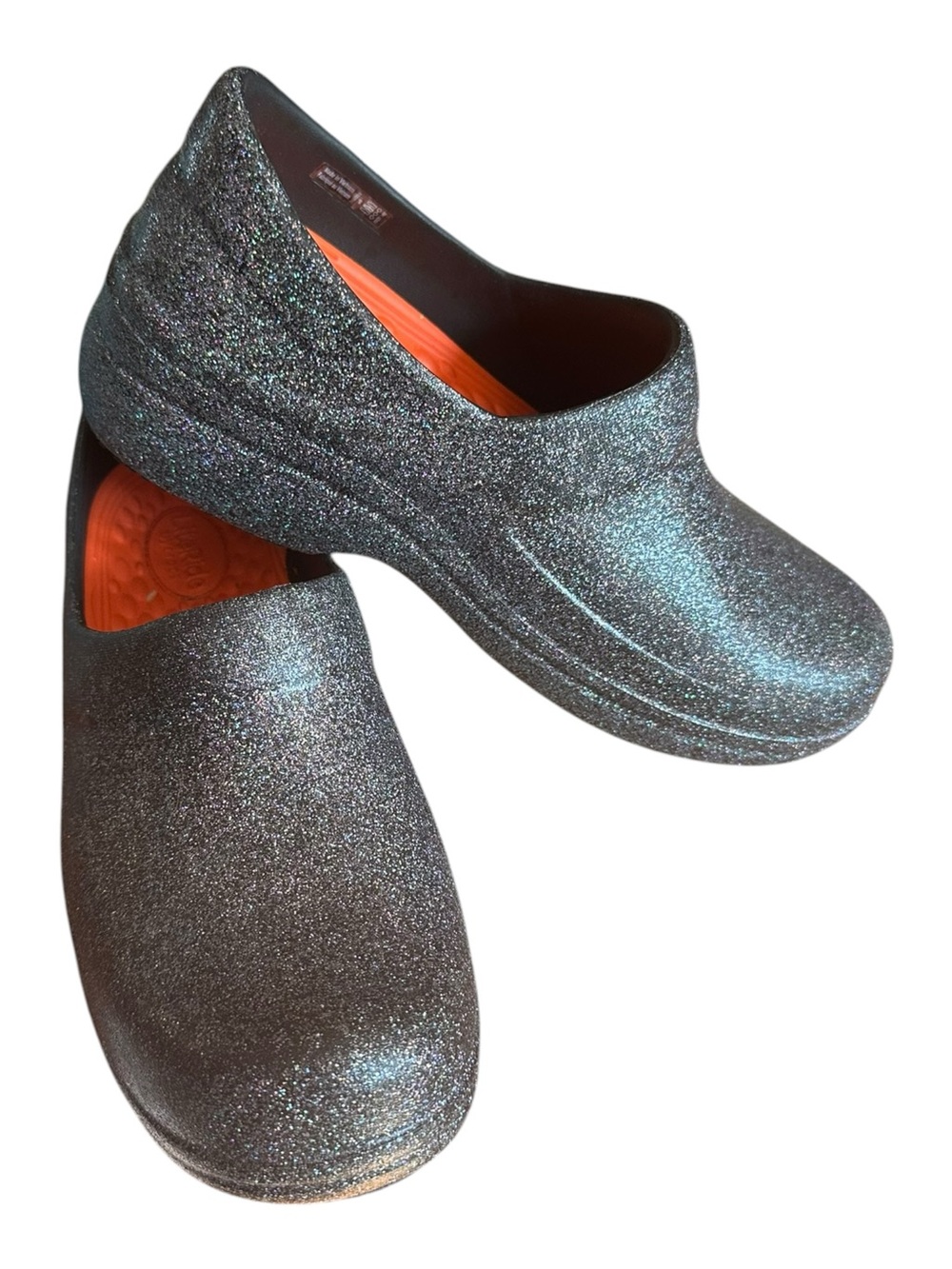 Crocs Neria Pro II LiteRide Work Clogs Women’s 9 Black Glitter Slip Resistant